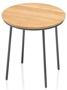 KETTLER TRIBE stolek Ø 50 cm - antracit / teak