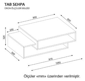 Konferenční stolek Toby (Bílá + Červená). 1071677
