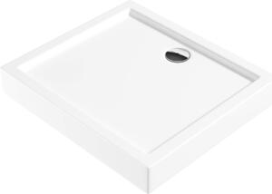Deante Jasmin, čtvercová akrylátová vanička 90x80x14 cm, hloubka 3cm, bílá, KGJ_049B