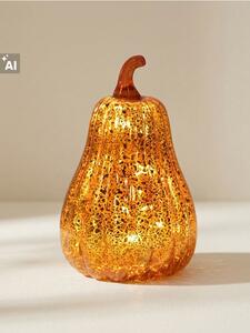 Sinsay - Skleněná dekorativní LED lampička ve tvaru dýně - oranžová