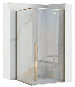 Rea - FARGO GOLD sprchový kout 90 x 90 x 195 cm, zlatý, čiré sklo, REA-K4903