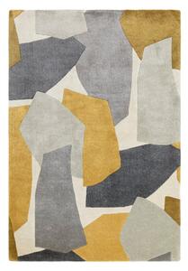 Ručně tkaný koberec z recyklovaných vláken v okrově žluté a šedé barvě 160x230 cm Romy – Asiatic Carpets
