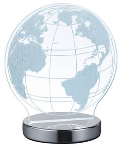 Stolní 3D LED lampa GLOBE chrom