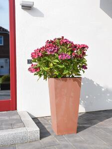 Urbi Square Beton Effect Vysoký květináč s vnitřkem – terakotový 32,5 cm, Prosperplast