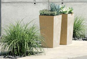 Urbi Square Beton Effect Vysoký květináč s vnitřkem – pieskový 32,5 cm, Prosperplast