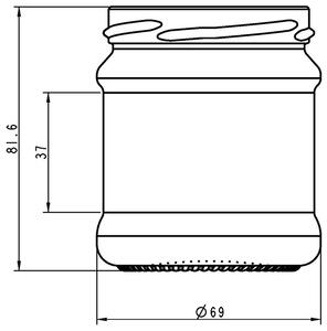 Zavařovací sklo Zavařovací sklenice 210 ml LADA čirá Počet kusů v balení: 35