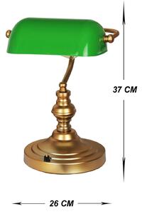 ASIR Stolní lampička SP054 zelená zlatá