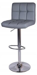 Barová kožená židle ARAKO - šedá