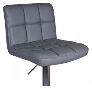 Barová kožená židle ARAKO - šedá