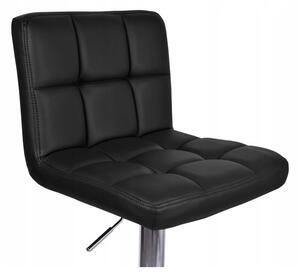 SUPPLIES ARAKO Barová kožená židle - černá barva