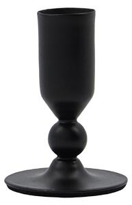 Kovový svícen Folk Black 7 cm