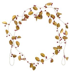 Dekorativní girlanda Leafi Brass 183 cm