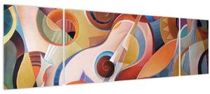 Obraz - Hudební abstrakt (170x50 cm)