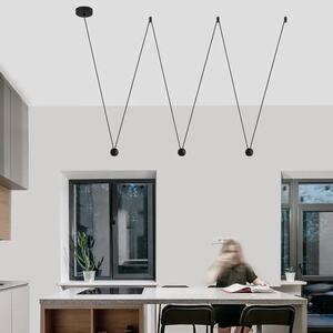Moderní lustr Nocci 32 černé – Černá