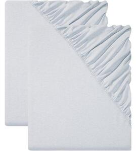 Livarno home Sada napínacích prostěradel z jemného flanelu, 90–100 x 200 cm, šedá, 2dílná (800010907)
