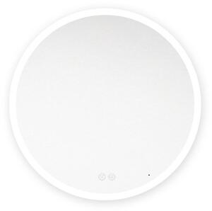EBS Emilia Kulaté zrcadlo 60 cm s LED osvětlením a senzorem, pískovaný okraj