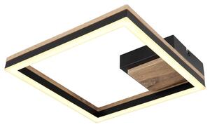 Stropní LED svítidlo BEATRIX 3 černá/světlé dřevo