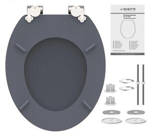Schütte 80104 - Záchodové prkénko SPIRIT ANTHRAZIT SoftClose MDF dřevo