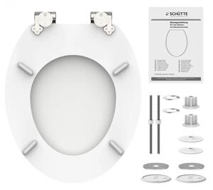Schütte 84100-A - Záchodové prkénko WHITE SoftClose MDF dřevo
