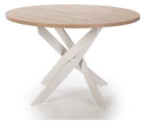 Kulatý jídelní stůl s deskou v dubovém dekoru ø 120 cm Ther – Marckeric