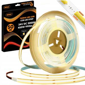 BERGE LED pásek COB Neon 24V - 480D - 9W/m - IP20 - 50m - 990lm - teplá barva