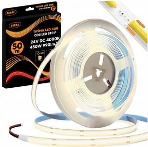 BERGE LED pásek COB Neon 24V - 480D - 9W/m - IP20 - 990lm - 50m - neutrální barva