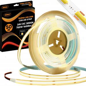 BERGE LED pásek COB Neon 24V - 528D - 15W/m - IP20 - 50m - 1650lm - teplá barva