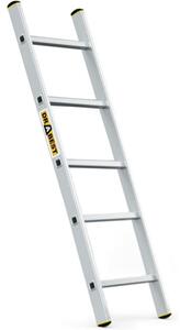 Hliníkový žebřík 1x5 příček jednodílný DRABEST DP-5 PRO