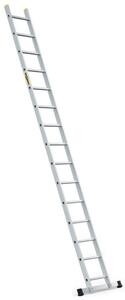Hliníkový žebřík 1x15 příček jednodílný DRABEST DP-15 PRO