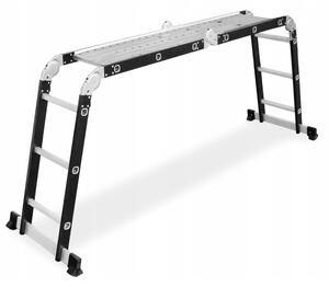 Multifunkční žebřík 4x3 příčky + podlážka DRABEST DU4x3 STEEL 125 kg