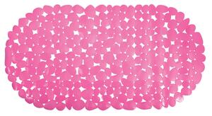 MSV protiskluzová podložka do vany GALETS, růžová, PVC, 35 x 68 cm