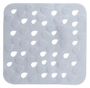 Spirella protiskluzová podložka do sprchy DROPS, šedá, PVC, 54 x 54 cm