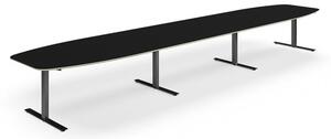 AJ Produkty Jednací stůl NOVUS, T-nohy, 5600x1200 mm, černá