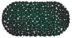 MSV protiskluzová podložka do vany GALETS, tmavě zelená, PVC, 35 x 68 cm