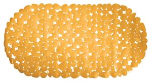 MSV protiskluzová podložka do vany GALETS, žlutá, PVC, 35 x 68 cm