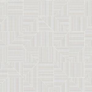 Geometrická vliesová tapeta na zeď, bílá, imitace látky, 23209-1, Omega, AdaWall