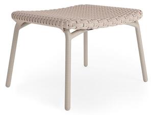 Jati Kebon Podnožka Lima, Jati Kebon, rám hliník barva sand mat, výplet lanko 14 mm barva linen, bez sedáku