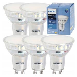 LED žárovka Philips GU10 5x 4,9W - 550lm - 4000K EyeComfort 15 000h