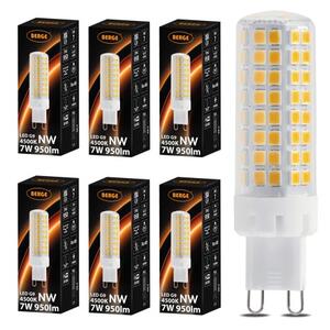 6x LED žárovka G9 7W 950lm - neutrální bílá 4500K