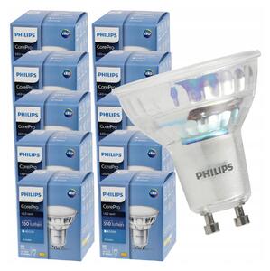 10x GU10 LED žárovka PHILIPS 4,9W 550lm 4000k prémiová