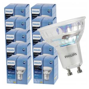 10x GU10 LED žárovka PHILIPS 4,9W 550lm 4000k prémiová