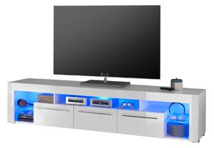 TV stolek/skříňka Torneros 02 (bílá + lesk bílý)