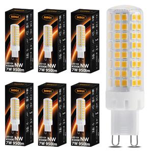 6x LED žárovka G9 7W 950lm - neutrální bílá 4500K