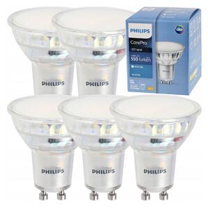 LED žárovka Philips GU10 5x 4,9W - 550lm - 4000K EyeComfort 15 000h
