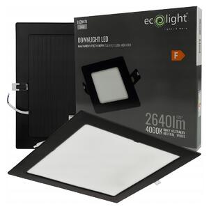 LED zapuštěné stropní svítidlo 24W 2640lm 4000K černé
