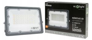 LED reflektor 50W 4000K 5000LM IP65 černý - neutrální bílá