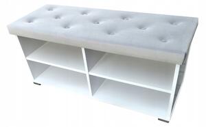 Botník s sedátkem Hanmar 101 x 46 x 41 cm bílý