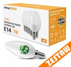 SADA 6x LED žárovka E14 7W 600lm neutrální bílá 4500K Denní světlo C37