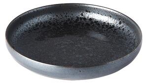 Made in Japan (MIJ) Mělký talíř s vysokým okrajem Black Pearl 22 cm