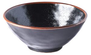 Made in Japan (MIJ) Keramická miska na polévku Udon (Tenmokku, 20 cm) Made in Japan